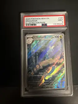 Pokemon TCG Dragonair Illustration Rare Card Scarlet & Violet 151 PSA 9 - Image 1