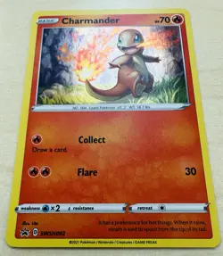 Charmander SWSH092 - Sword & Shield Black Star Promo Pokemon Card TCG (NM) - Image 2