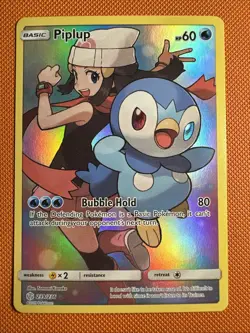 Piplup 239/236 Secret Rare SM Cosmic Eclipse Pokemon Card NM - Image 1