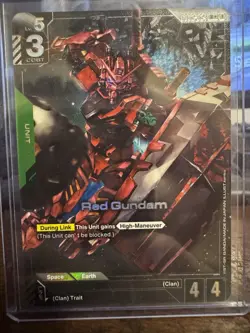 Bandai Gundam War TCG Red Gundam Unit Card EST-5R High-Maneuver 4/4 - Image 1