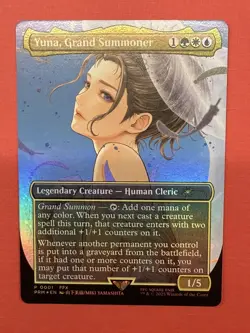 Mtg Secret Lair Promo Final Fantasy PRM — Yuna, Grand Summonere — Foil —NM - Image 1