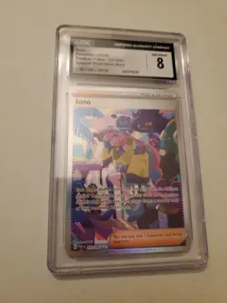 Pokemon Paldean Fates Iono Special Illustration Rare CGC 8 - Image 1
