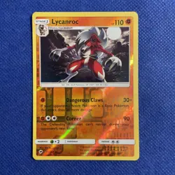 Pokemon TCG Lycanroc Burning Shadows 75/147 Reverse Holo Rare NM/M - Image 1