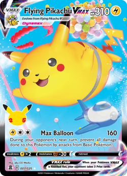 Flying Pikachu VMAX 007/025 Holo VMAX Rare Celebrations Pokemon Near Mint - Image 1