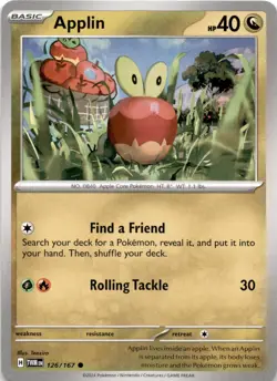 Applin 126/167 Common Twilight Masquerade Pokemon Near Mint - Image 1