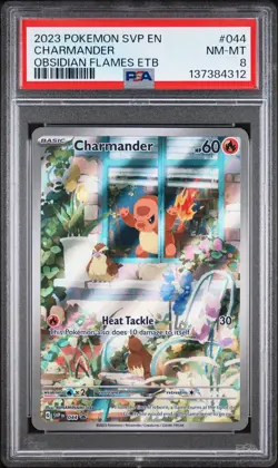 2023 POKEMON SVP EN-SV BLACK STAR PROMO #044 CHARMANDER PSA 8 - Image 1