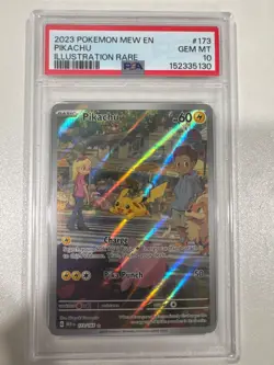 PSA 10 Pikachu 173/165 Illustration Rare 2023 Pokemon 151 Mew Set GEM MINT - Image 1