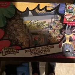 Pokemon TCG Ascended Heroes Mega Lucario Premium Poster Collection New & Sealed - Image 1