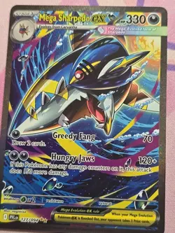 Pokemon TCG Me02: Phantasmal Flames Mega Sharpedo ex 127/094 - Holo SIR NM - Image 2