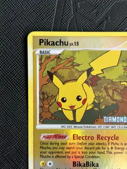 Pokemon TCG *STAMPED* Pikachu 94/123 Diamond and Pearl Burger King Promo - NM(-) - Image 4