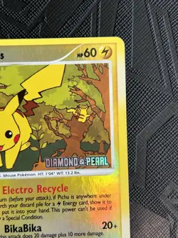 Pokemon TCG *STAMPED* Pikachu 94/123 Diamond and Pearl Burger King Promo - NM(-) - Image 5