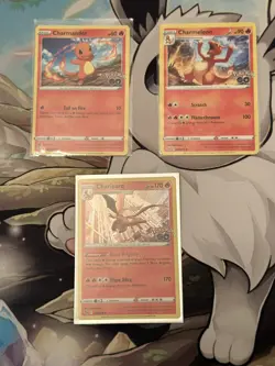 CHARMANDER CHARMELEON CHARIZARD SET Sword & Shield Pokemon Go Complete NM/M - Image 1