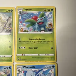 Lot Of 4 Bulbasaur/Ivysaur & Squirtle/Wartortle Pokemon Go Set NM - Image 3