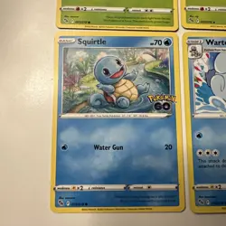Lot Of 4 Bulbasaur/Ivysaur & Squirtle/Wartortle Pokemon Go Set NM - Image 4
