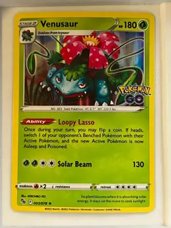 Venusaur 003/078 Holo Rare Pokemon GO Pokemon Holo Near Mint - Image 1