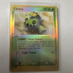 Pokemon Cacnea Sandstorm Reverse Holo Common 57/100 50 HP TCG 2003 - Image 1