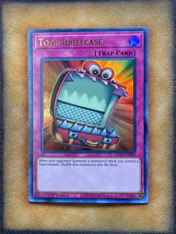 Yugioh Toon Briefcase DLCS-EN080 Ultra Rare 1st Ed GOLD NM - Image 1