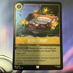 Disney Lorcana TCG Whispers in the Well - Webby's Diary - 31/204 FOIL Uncommon - Image 1