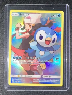 Pokemon TCG Piplup Holo Secret Rare Full Art Cosmic Eclipse Card 239/236 NM - Image 1