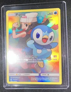 Pokemon TCG Piplup Holo Secret Rare Full Art Cosmic Eclipse Card 239/236 NM - Image 2