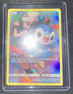 Pokemon TCG Piplup Holo Secret Rare Full Art Cosmic Eclipse Card 239/236 NM - Image 3