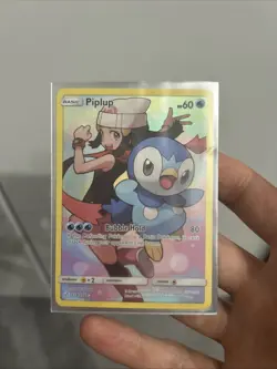 Pokemon TCG Piplup Holo Secret Rare Card Cosmic Eclipse 239/236 - Image 1