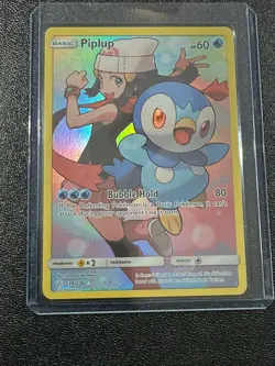 Pokemon TCG Piplup Holo Secret Rare Full Art Cosmic Eclipse Card 239/236 - Image 2