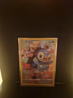 Pokemon TCG Piplup Holo Secret Rare Full Art Cosmic Eclipse Card 239/236 - Image 1