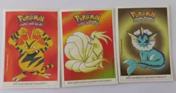 PACK BOOSTER Pokemon 7 Trading Cards + Booster Pokemon Dunkin Bubble Gum Vintage - Image 2