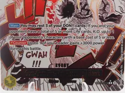 NM Gum-Gum Fire-Fist Pistol Red Hawk OP11-114 ALT ART One Piece Card - Image 2