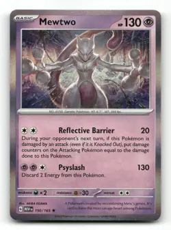 Mewtwo 150/165 - 151 Holo - Pokemon Card NM/M - Image 1