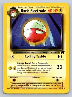 Dark Electrode Team Rocket 34/82 UC NM Unlimited Pokemon - Image 1