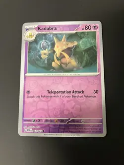Pokemon TCG Sv: Scarlet & Violet 151 Kadabra 064/165 - Reverse Holo - NM - Image 1