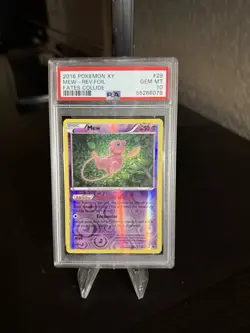 2016 POKEMON XY FATES COLLIDE #29 MEW-REV.FOIL FATES COLLIDE PSA 10 - Image 1