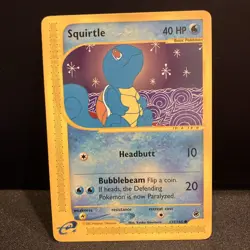 Pokemon Squirtle #132/165 HP40 Expedition Basic Regular English 2002 Card - Image 1
