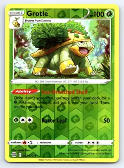 Pokemon Grotle SWSH09: Brilliant Stars SWSH09 Reverse Holofoil 007/172 NM TCG - Image 1