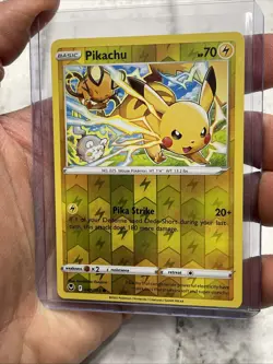 Pikachu 049/195 Silver Tempest Reverse Holo Common Pokemon TCG 2022 Card NM TCG - Image 2