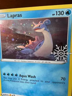 Pokemon TGC Lapras 048/202 Snowflake Stamp Holiday Promo - Image 1