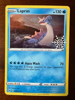 Pokemon TGC Lapras 048/202 Snowflake Stamp Holiday Promo - Image 2