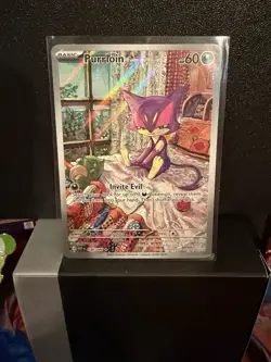 Pokemon TCG Purrloin 136/086 Sv: White Flare Holo NM Illustration Rare Card NM - Image 1
