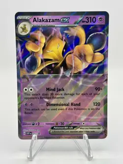 Pokemon TCG 151 Error No Star Pattern – Alakazam ex 050 Black Star Promo - Image 1