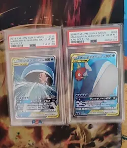 Magikarp & Wailord GX Tag Bolt Japanese Pokemon Card PSA 10 lot of 2 - Image 1