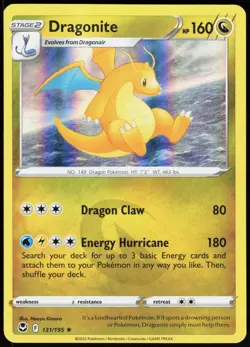 Silver Tempest Dragonite 131/195 Holo Rare Pokemon Holo NM/M - Image 1