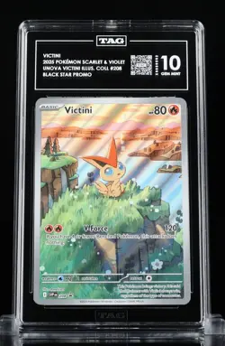Victini 2025 Pokemon Scarlet & Violet - Black Star Promo #208 - TAG Gem Mint 10 - Image 1