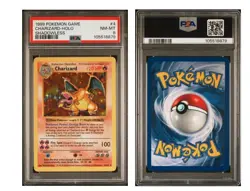 PSA 8 NM-MT 1999 Pokemon Game Charizard 4/102 Holo Shadowless Base Set Graded Ca - Image 1