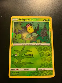 Pokemon TCG Bellsprout Common Pattern Reverse Holo Guardians Rising 1/145 - Image 1