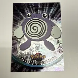 1999 Topps Pokemon #61 Poliwhirl Black Logo Series 1 Holo Foil NM - Image 1