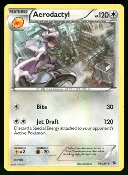 Aerodactyl 76/124 Rare Fates Collide Pokemon Lightly Played - Image 1