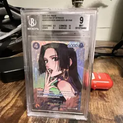 Bandai 2023 One Piece Kingdoms of Intrigue Boa Hancock SR Foil Graded BGS 9 - Image 1