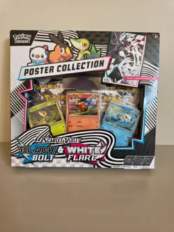 Sealed Pokemon Black Bolt and White Flare Binder Collection Bundle & Poster Box - Image 3